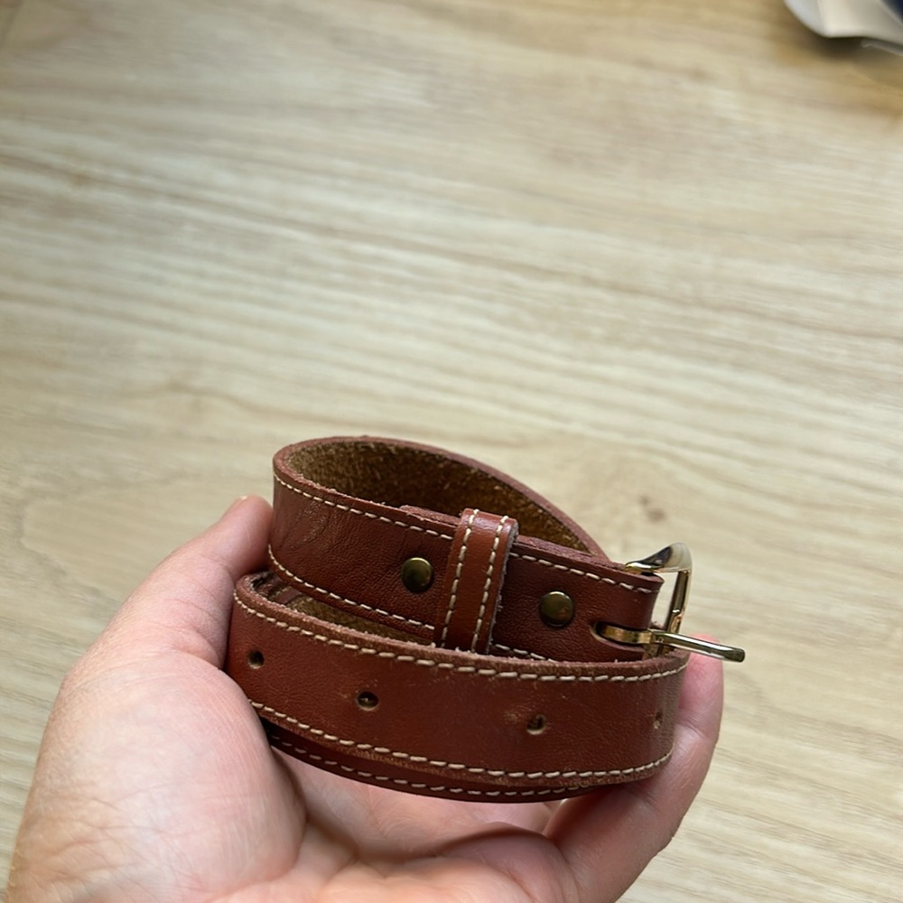 Vintage skinny Genuine Leather Belt. S